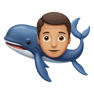 man inside a whale sticker