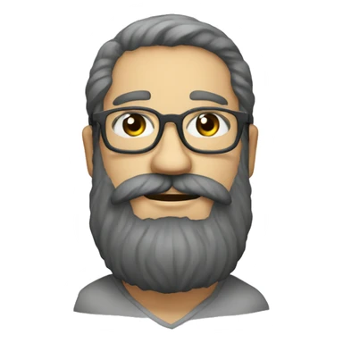 French Bearded person majestic with glasses sticker