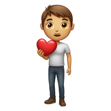 Men holding heart and say sorry to gf sticker