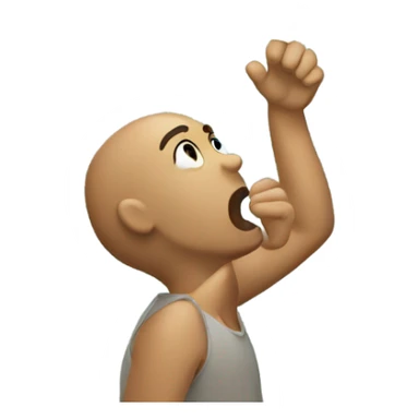 someone blowing air sticker