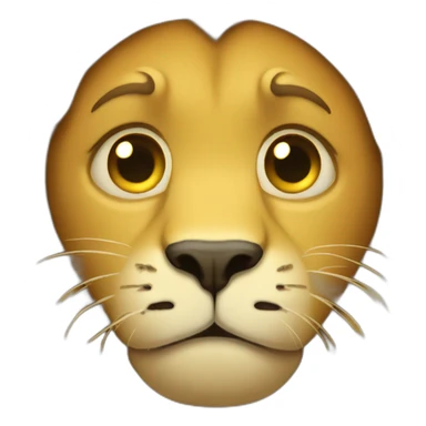 Sad lion tears sticker