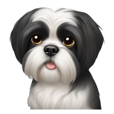 2.5 year old, entirely black, no white at all, shih-tzu sticker
