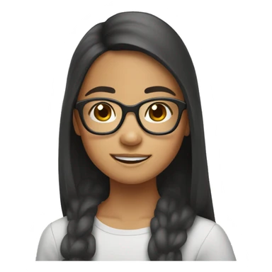 15 year old Filipino girl with glasses  sticker