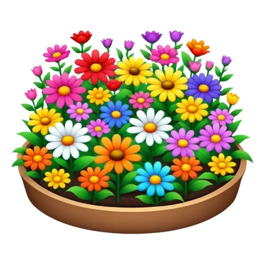 pretty flower bed sticker