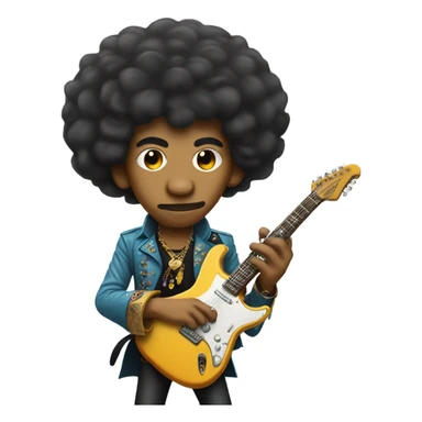 jimi hendrix guitars in his hair
 sticker