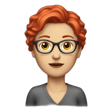 journalist-woman-red-short-hair sticker