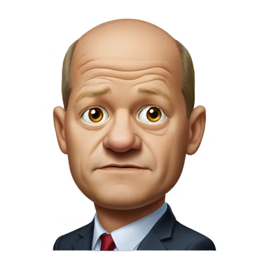 photorealistic Olaf Scholz shrugs sticker