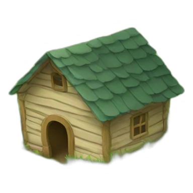 Grass house sticker