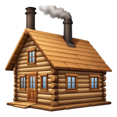 log cabin sticker