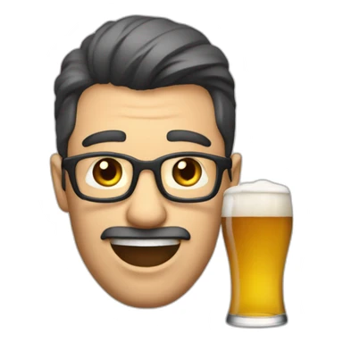 moi qui boit une bierrer sticker