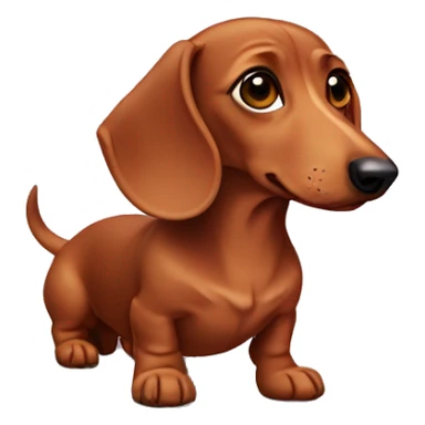A small red-haired dachshund sticker