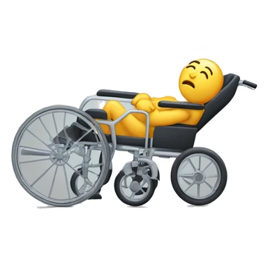 Wheelchair sleeping sticker