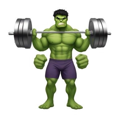 Hulk with barbell  sticker