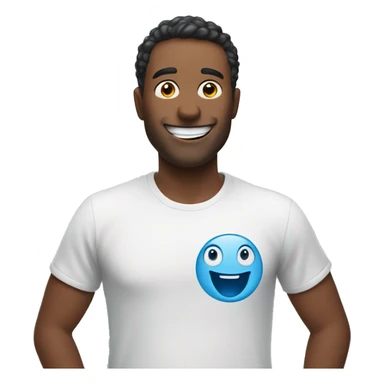 Man smiling with a smurk sticker