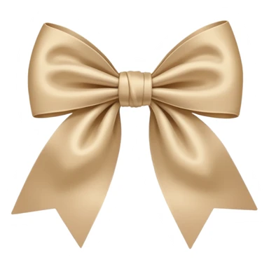 Beige bow sticker