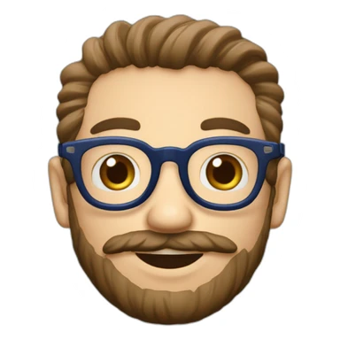 Hombre-pelo blanco-barba-tomando café,lentes azul redondos ke sticker