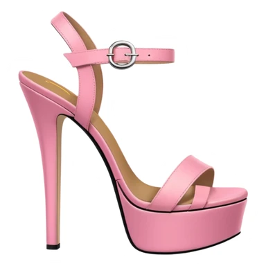 platform heel sandal, stiletto, pink, thick platform sticker