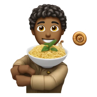 coco with river snail noodles sticker