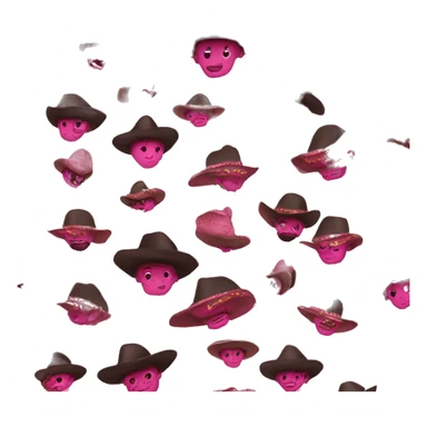 diablo con sombrero rosa sticker