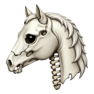 Skeleton horse head sticker