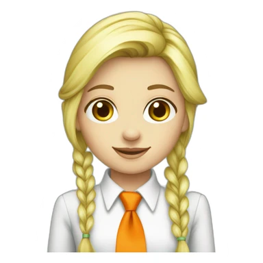 Blonde_girl_in_green-orange_pioneer_tie sticker