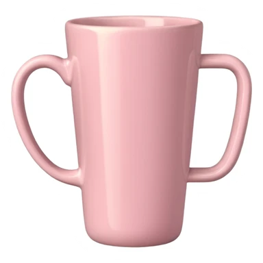 Can u create a cute and aesthetic pastel pink tall coffee mug to add to my caption sticker
