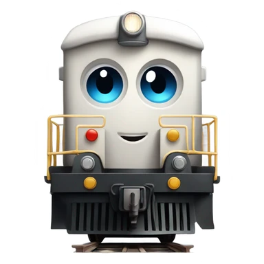 A electric locomotive (With little Kirby shiny eyes) sticker