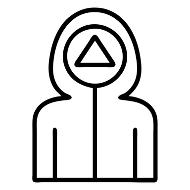 icon of Squid Game player in red suit sticker