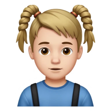 Wensday Boy with pigtails sticker