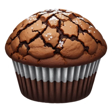 dark brown chocolate muffin sticker