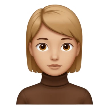 create an emoji, brown turrleneck sticker