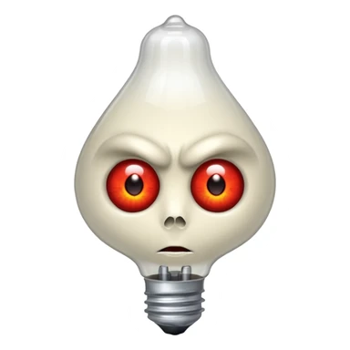 bulb with vampire eyes sticker