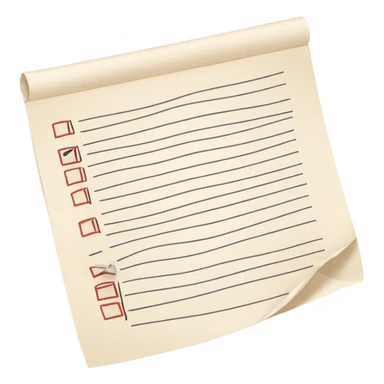 never-ending twisting to-do list paper packed with small checkboxes curling dramatically sticker