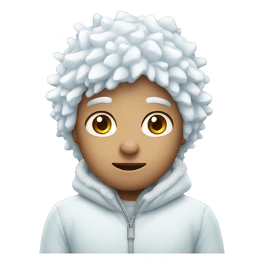 White freezing heart sticker