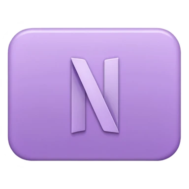 Netflix aesthetic "N" logo in pastel purple sticker
