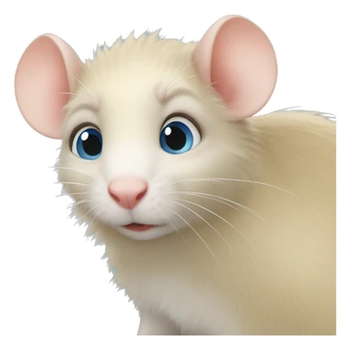 blond hair rat blue eyes sticker
