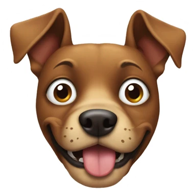 The funny dog head sticker