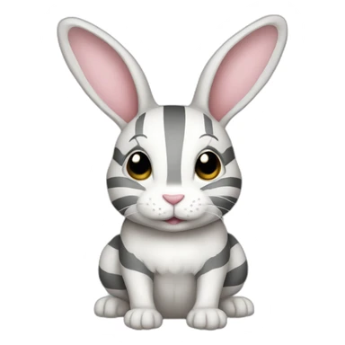 colorless striped rabbit sticker