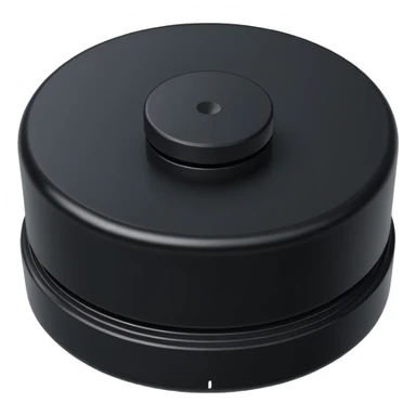 volume knob, straight on view sticker