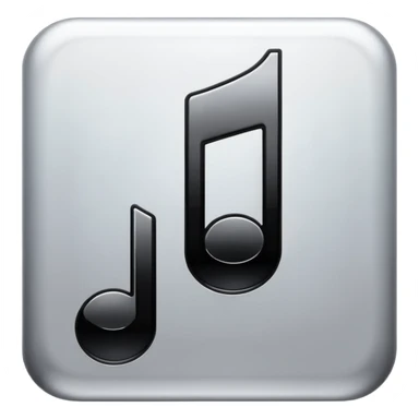 music icon black and white color gradients  sticker