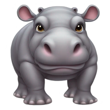 hippo ill sticker