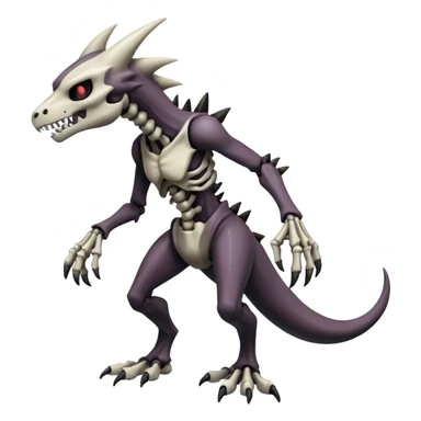Shiny Badass Edgy Dark Evil Spectral Dusky Spooky Skeletal Cool Hot Stylish Handsome Duskull-Marowak-Darkrai-Fakémon-fusion (full body) sticker