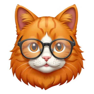 Orange cat with glasses saying bye sticker