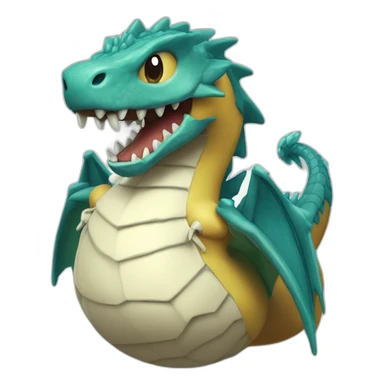 Pokémon de tipo siniestro y agua era de una forma de dragón sticker