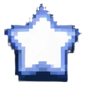 pixelated star sticker