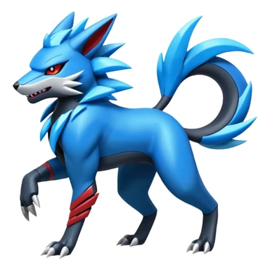 Futuristic Modern Zeraora-Palkia-Zoroark-fusion sticker