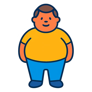 fat guy sticker