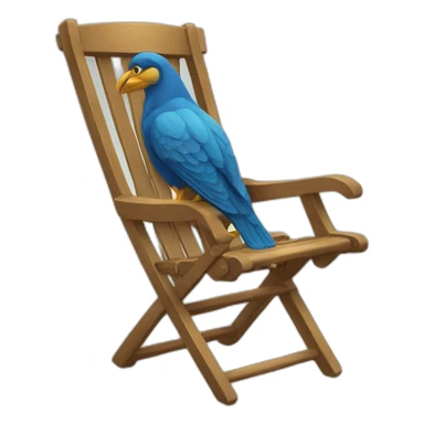 oiseau sur une chaise sticker