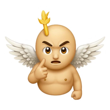 Make the angry emoji flicking off wings sticker