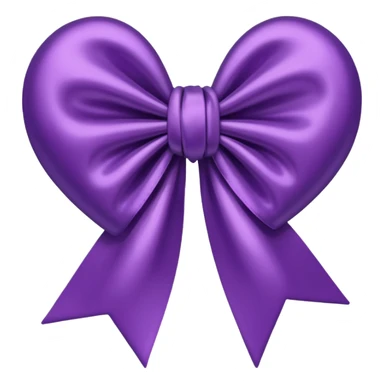 Purple heart with bow sticker